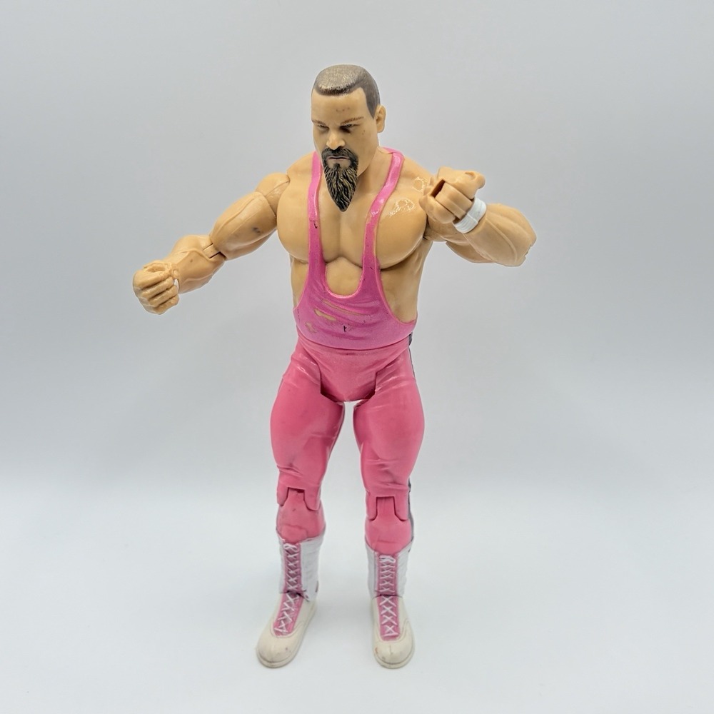 JIM NEIDHART WWE Jakks Classic Superstars Wrestling Action Figure Toy 2003 Pink
